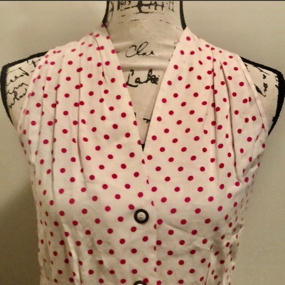 Vintage Tops - 90’s Vintage Pembrooke Lane Pink Polka Dot Blouse